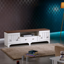 Hanah Home Soporte de TV Gazel Blanco y Marrón